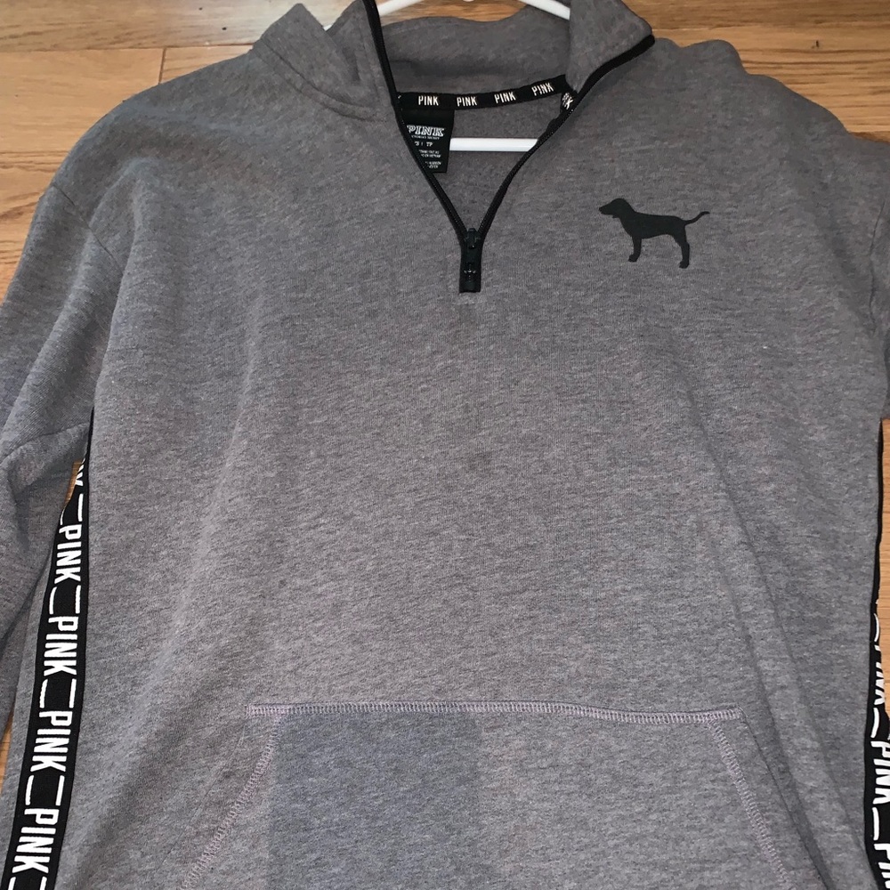Pink quarter zip sweater